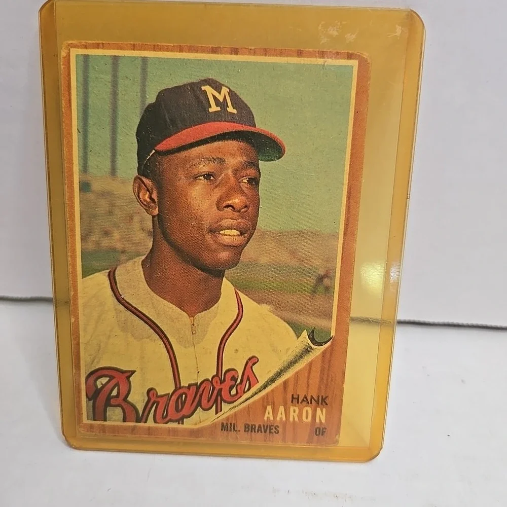 1962‎ Topps Hank Aaron #320 Vintage Baseball Card Milwaukee Braves HOF